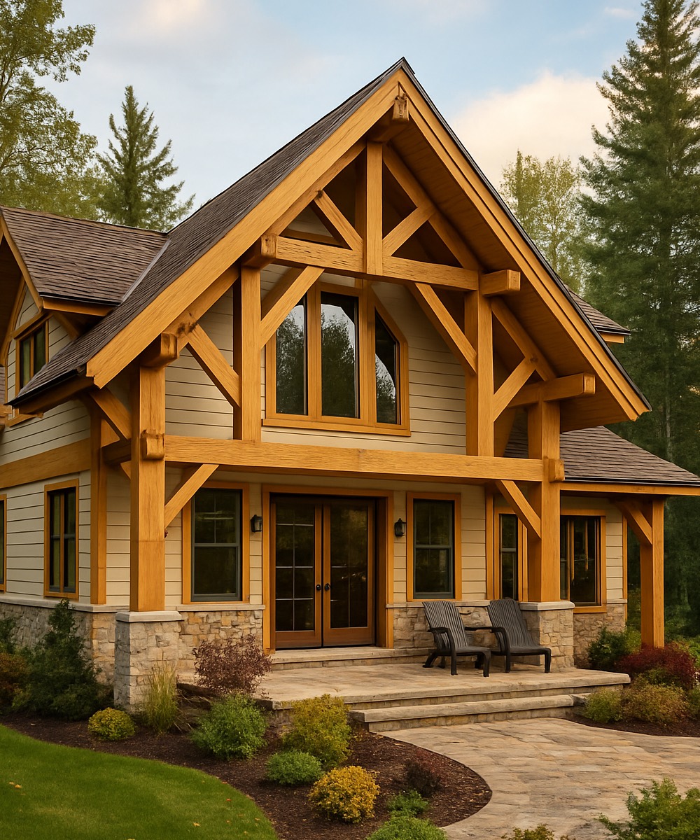 Residential timber-frame home