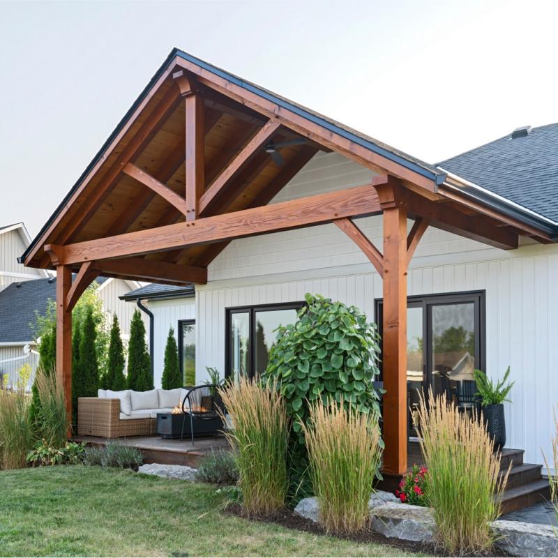 A Timber-Frame Porch That Extends the Way a Home Is Lived